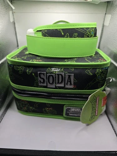 Funko Soda TMNT Blacklight LoungeFly Cooler With Rocksteady Chase