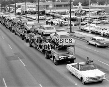 CHRYSLER AUTO DEALER SALES NEW-USED CARS 8X10 PHOTO TRANSPORT CARRIER BARRACUDA