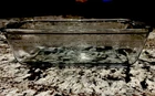 Anchor Hocking Fire King Sapphire Blue Loaf Pan Dish 9x5 Philbe Embossed Vintage
