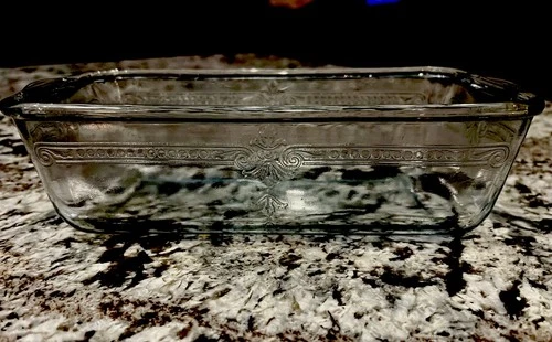 Anchor Hocking Fire King Sapphire Blue Loaf Pan Dish 9x5 Philbe Embossed Vintage