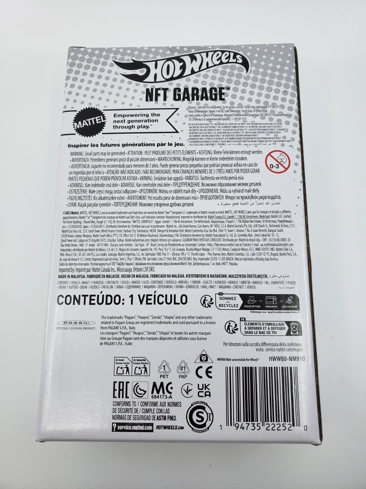 Hot Wheels NFTH Series 7 PAGANI ZONDA R SEALED NEW ONLY 4275 MADE SUPER RARE - Image 2 of 4
