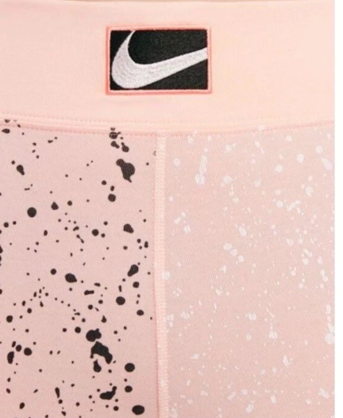 NIKE WOMEN'S HIGH WAISTED Leg A See LEGGINGS Size S PINK/WHITE Nike Swoosh - Image 4 of 4