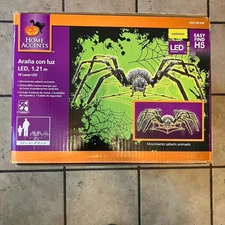 Home Accents Holiday Halloween Spider Animated LED Decoration Inside/Outside 4ft