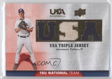 2009 USA Baseball Box Set Triple Jersey 18U National Team Jameson Taillon 0o9