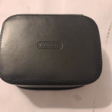 Vintage Coach Black Leather 3 Pill Box Organi...