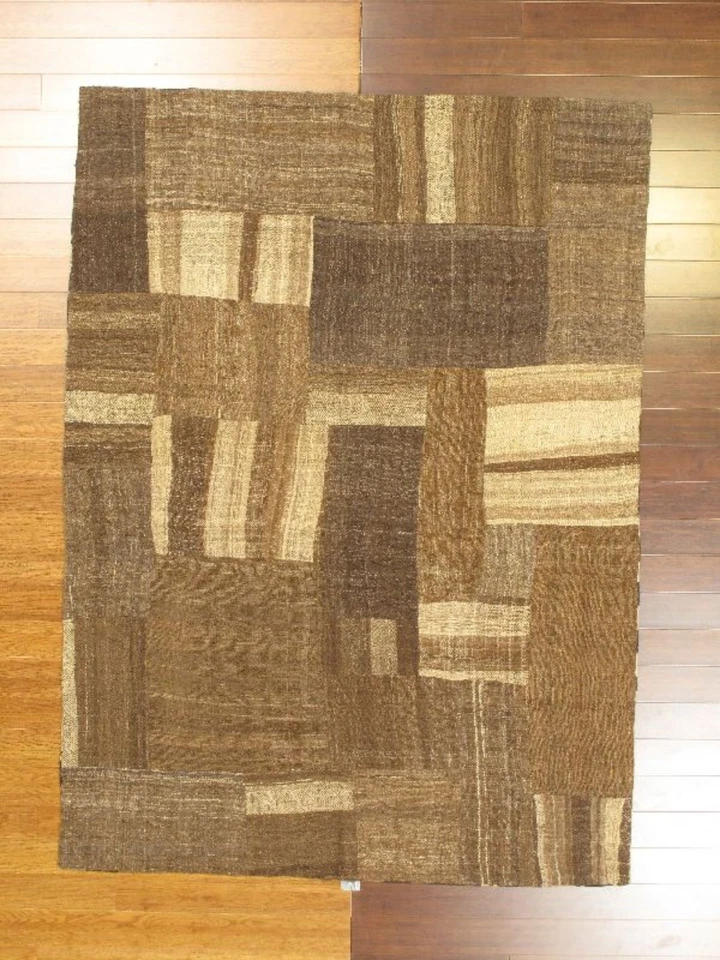 Traditional Vintage Hand Woven Oriental Carpet 4'9" x 6'6" Wool Kilim Area Rug - Image 4 of 4