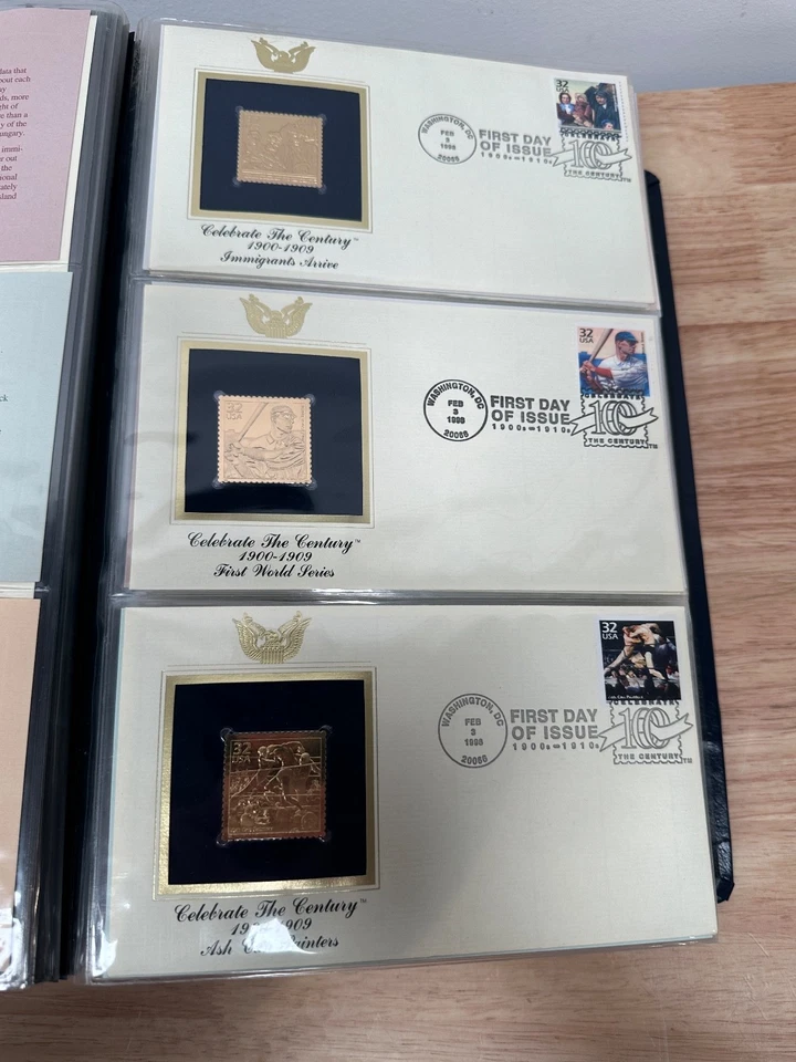 Réplicas de oro de estampillas del siglo XX 22k - 1900-1949 - 75 cubiertas - réplicas de oro Foto 3 de 4