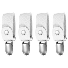 4Pcs Kitchen Towel Holder with Clip Leather Dish Towel Holder White