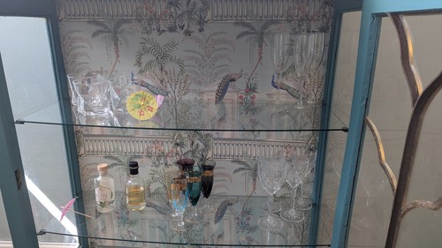 Vintage & Retro Upcycled Cocktail Cabinet/Sideboard In Peacock Green - Picture 2 of 4