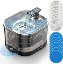 Cordless Cat Water Fountain: Stainless Steel Pet Fountain for Drinking -5000mAh