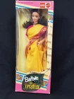 Vintage Barbie in India boxed Mattel Leo brunette in red sari 1996 box damaged