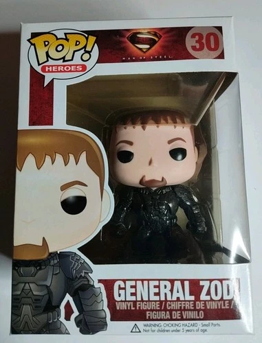 FUNKO POP 🐸 Superman Man of Steel #30 GENERAL ZOD VINYL 🐸With Protector (A4)