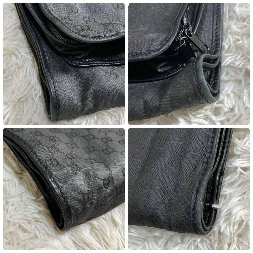 Gucci VTG Garment Bag Case GG Monogram PVC Black - Image 4 of 4