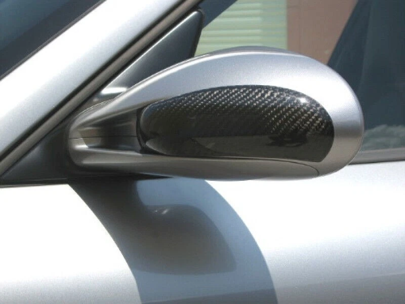 Tapas de espejos retrovisores de fibra de carbono real 1 par para Porsche 911 997 2005-2011 Foto 2 de 4