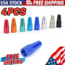 4pcs Aluminum Alloy Presta Valve Caps Dustproof Covers for MTB/Road Bikes