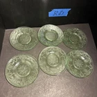 Uranium Glass Anchor Hocking Cameo Ballerina 6Plate Depression Glass Set Of6#R81