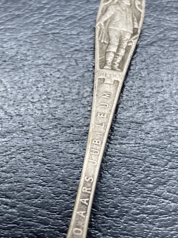 Серебряная норвежская антикварная ложка Kristiania 300 Jubileum AARS 1624–1924 830S - Изображение 3 из 4