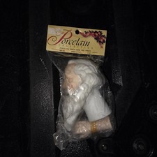 Vintage Porcelain SANTA CLAUS Head Hands DOLL PARTS