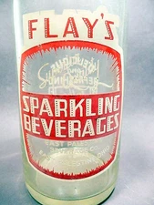 vintage ACL Soda Bottle:  #1 -  FLAY'S of EAST  PALESTINE, OHIO  - 32 oz