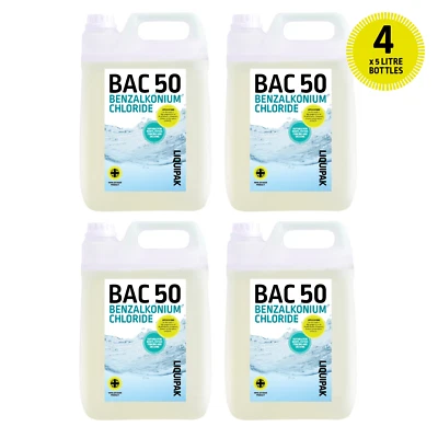 LIQUIPAK BAC 50 Benzalkonium Chloride Concentrated 20L - Top Effective Cleaning Solution