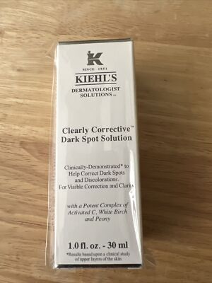 Kiehl's Clearly Corrective Dark Spot Solution 1oz/30ml Brand New in Box 