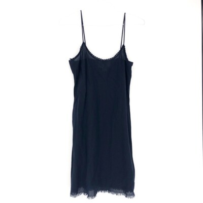 Brochu Walker Slip Dress Navy Blue Mini Straps Cotton Luxury M