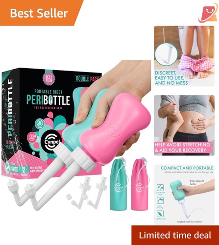 Peri Bottle Combo Pack 12 Oz Travel Bidet for Postpartum Care Women Men 2-Pack