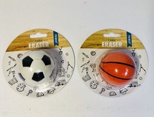 Soccer Ball Sports Eraser Lot LARGE HUGE New