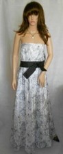 Ariella Grace White Black Floral Dress Bride Wedding Bridesmaid Prom 14 RRP £150