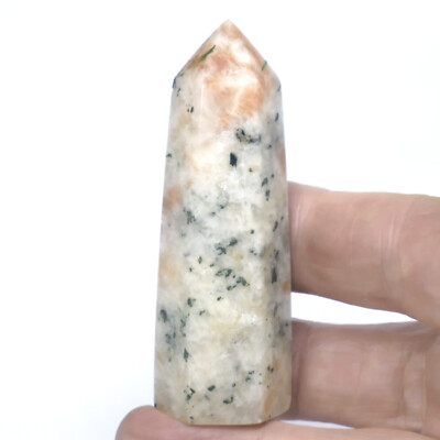 Kleinerer OBELISK SONNENSTEIN Feldspat Indien ca. 65 x 23 x 21mm Turm Tower 152