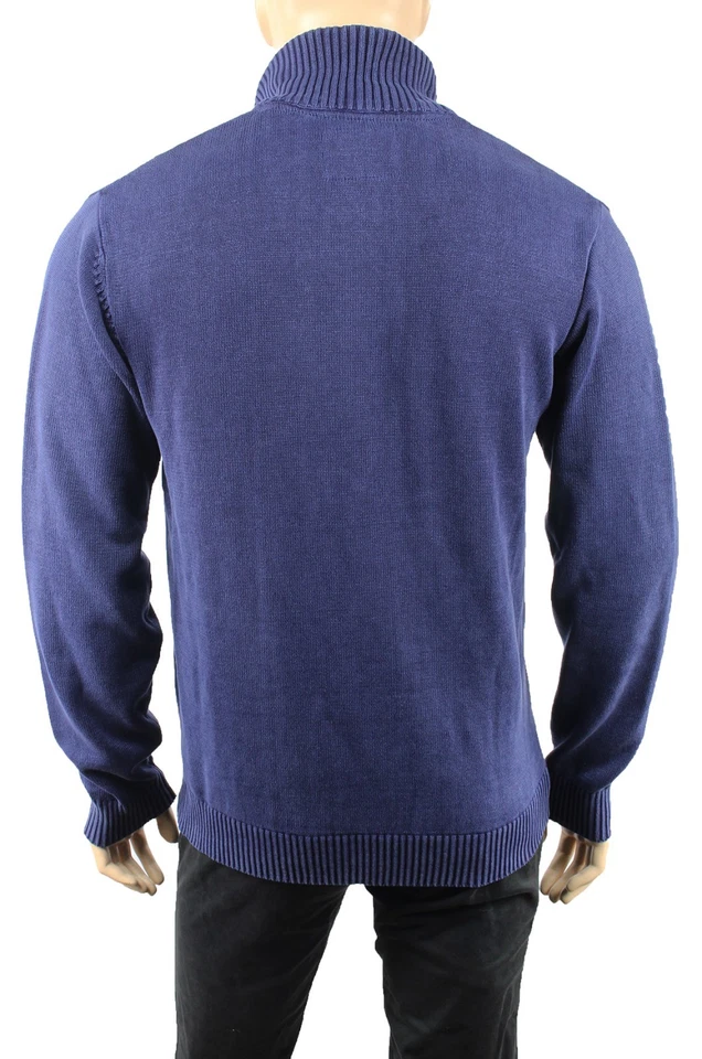 NEW WEATHERPROOF VINTAGE HALF ZIP STONEWASHED BLUE CABLE KNIT SWEATER M $135 - Image 3 of 3
