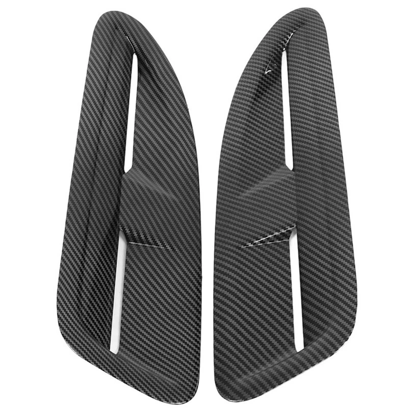 2xCar Carbon Fiber Front Hoods Bonnet Vents Air Outlet Cover Trim for Jaguar XKR Foto 3 de 4