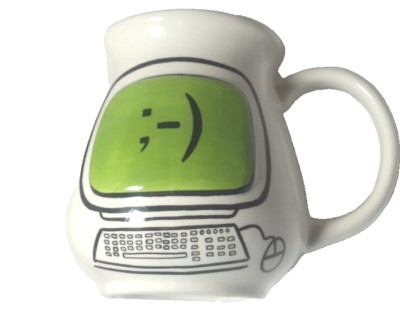 VTG Our Name is Mud Computer ''Take a Moment & Reboot'' Mug Coffee Cup READ