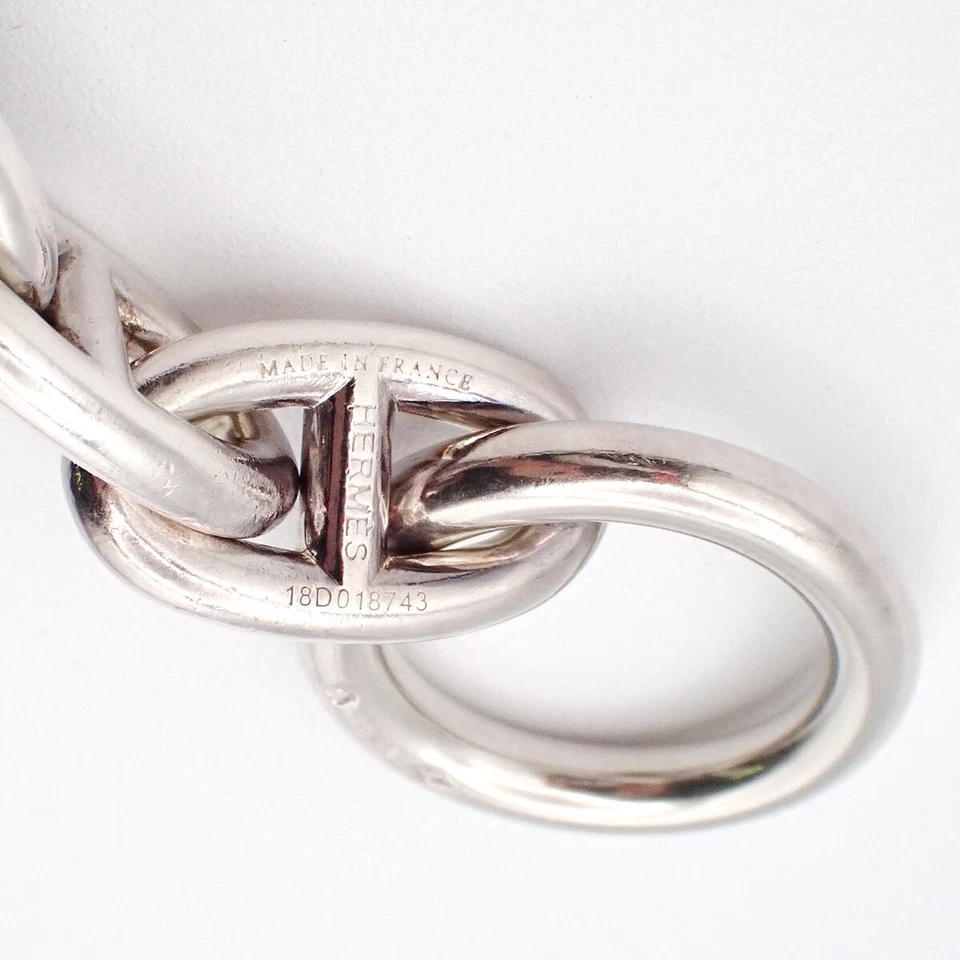 HERMES Chaine D'ancre GM Chain Bracelet Sterling Silver 12 Link Toggle 310LC541 - Image 2 of 4