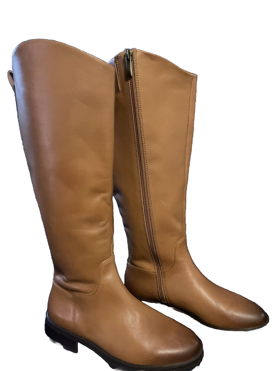 New Women's Nordstrom Riding Boots Brown Tan Leather Size and
