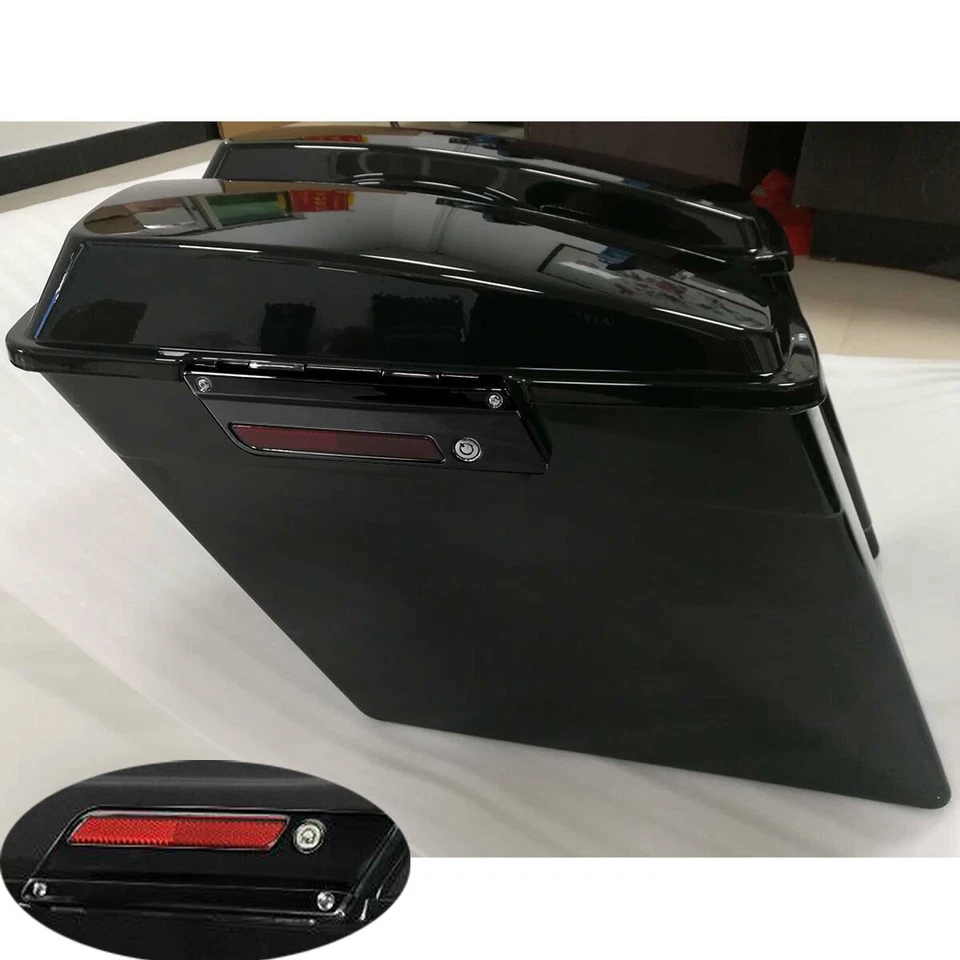 4" 1/2 Left Side No Cutout Extended Saddlebags For Harley Touring 1993-2013 USA - Image 2 of 4