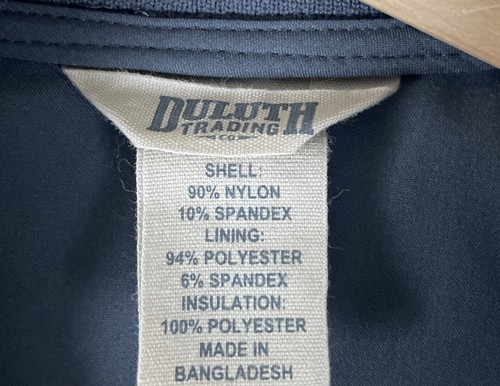 Duluth Trading Agiloft Vest Mens Medium Gray Quilted Insulated Full Zip Vest M - Picture 2 of 5