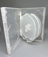 2 TOP QUALITY 25MM 8-DISC DVD CASE, SUPER CLEAR, CLIP, VIVA25MM08-CLR