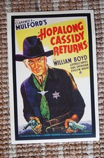 Hopalong Cassidy Returns Lobby Card Movie Poster Western William Boyd