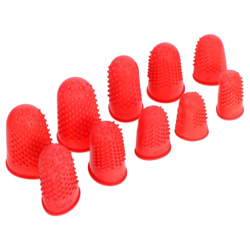 10 Pcs Non-slip Finger Cots Playing Cuff Silicone Protectors Protection Sleeves - Picture 7 of 12