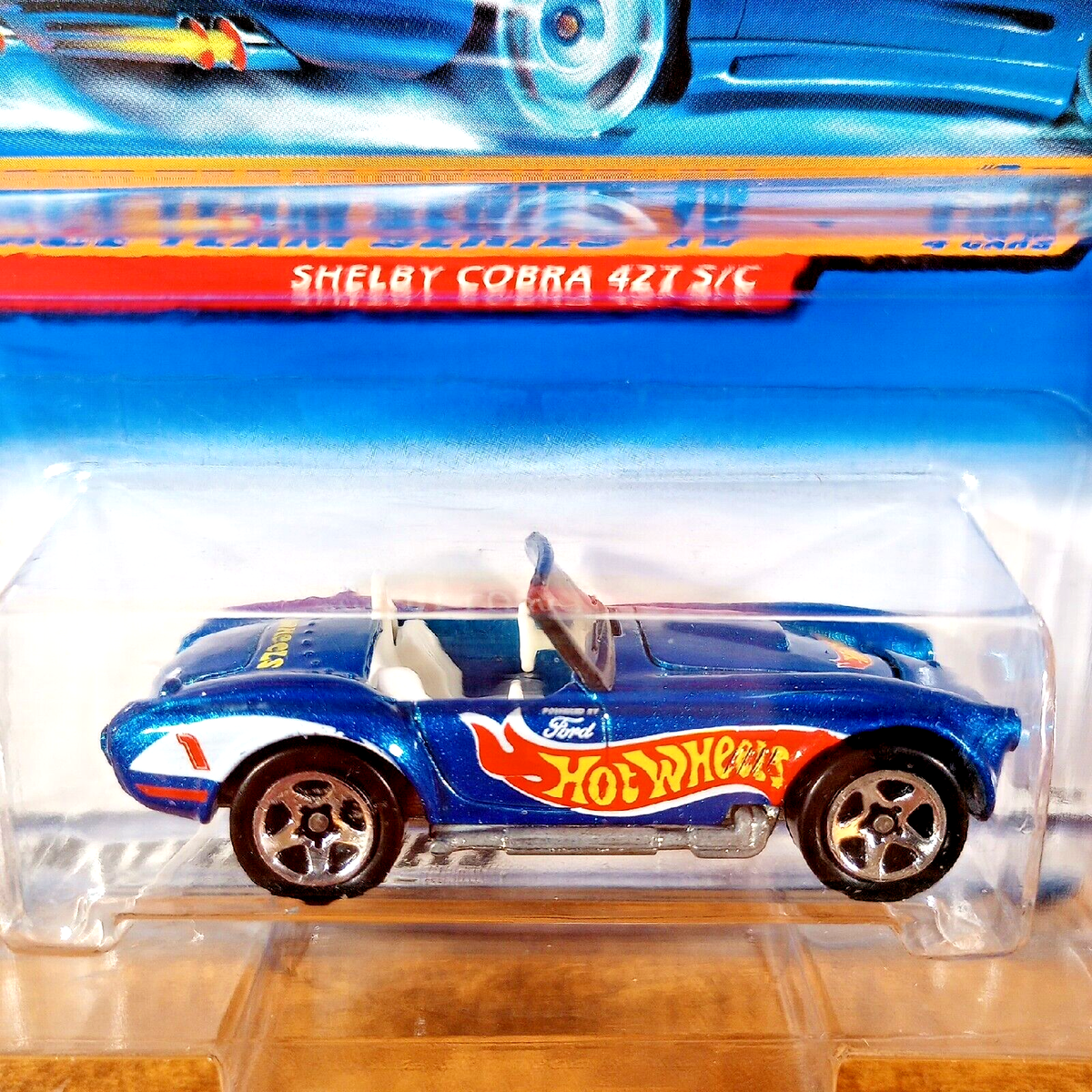 Hot Wheels Vintage Shelby Cobra 427 S/C Race Team Series IV Blue 5