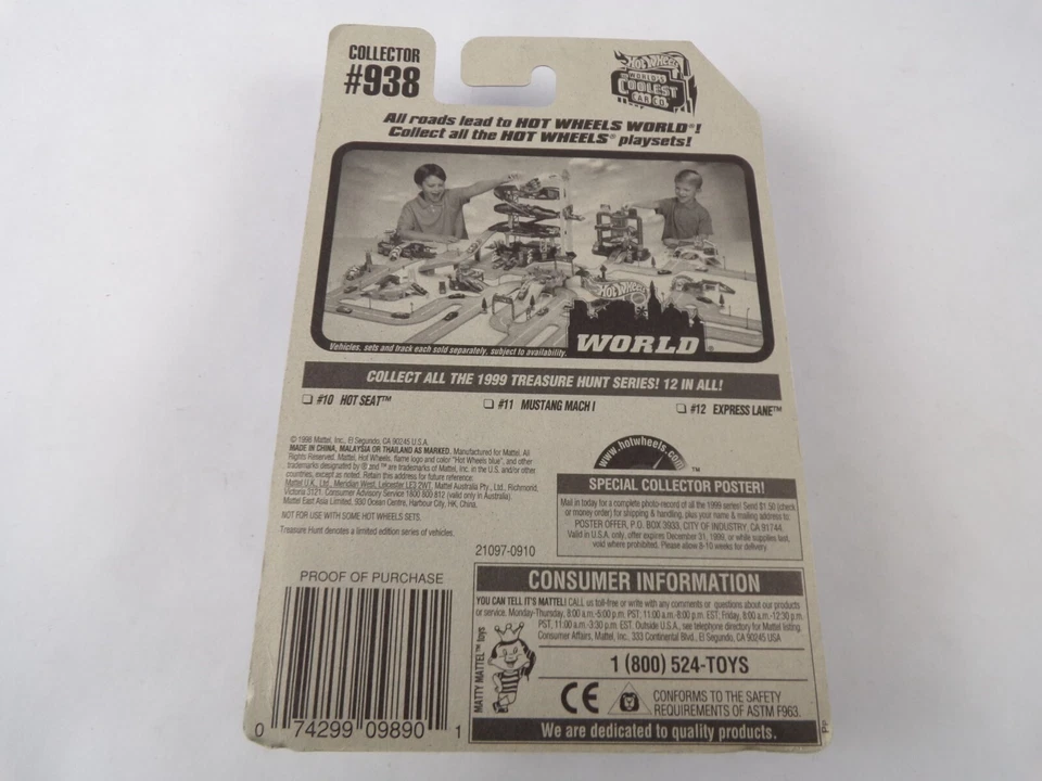 Furgoneta/coche deportivo/Hot Wheels edición limitada Hot Seat # 21097 #H9 Foto 2 de 4