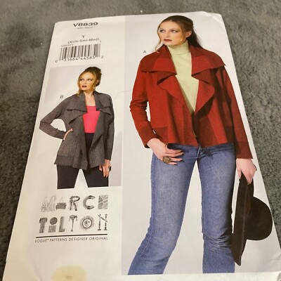 Vogue Patterns V8839 Marci Tilton Womens Coat/Jacket Knits Y Xsm Sml Med Uncut