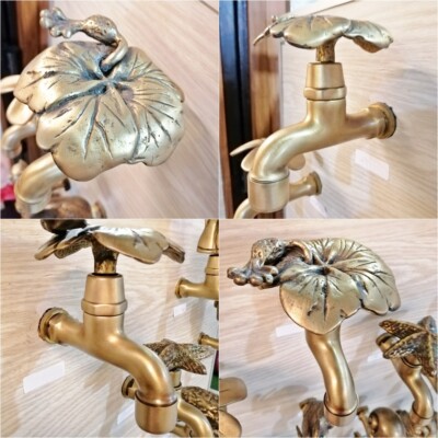 Spigots Brass Toilet Faucet Handle Vintage Owl Tap Water Sink Basin Wash Decor