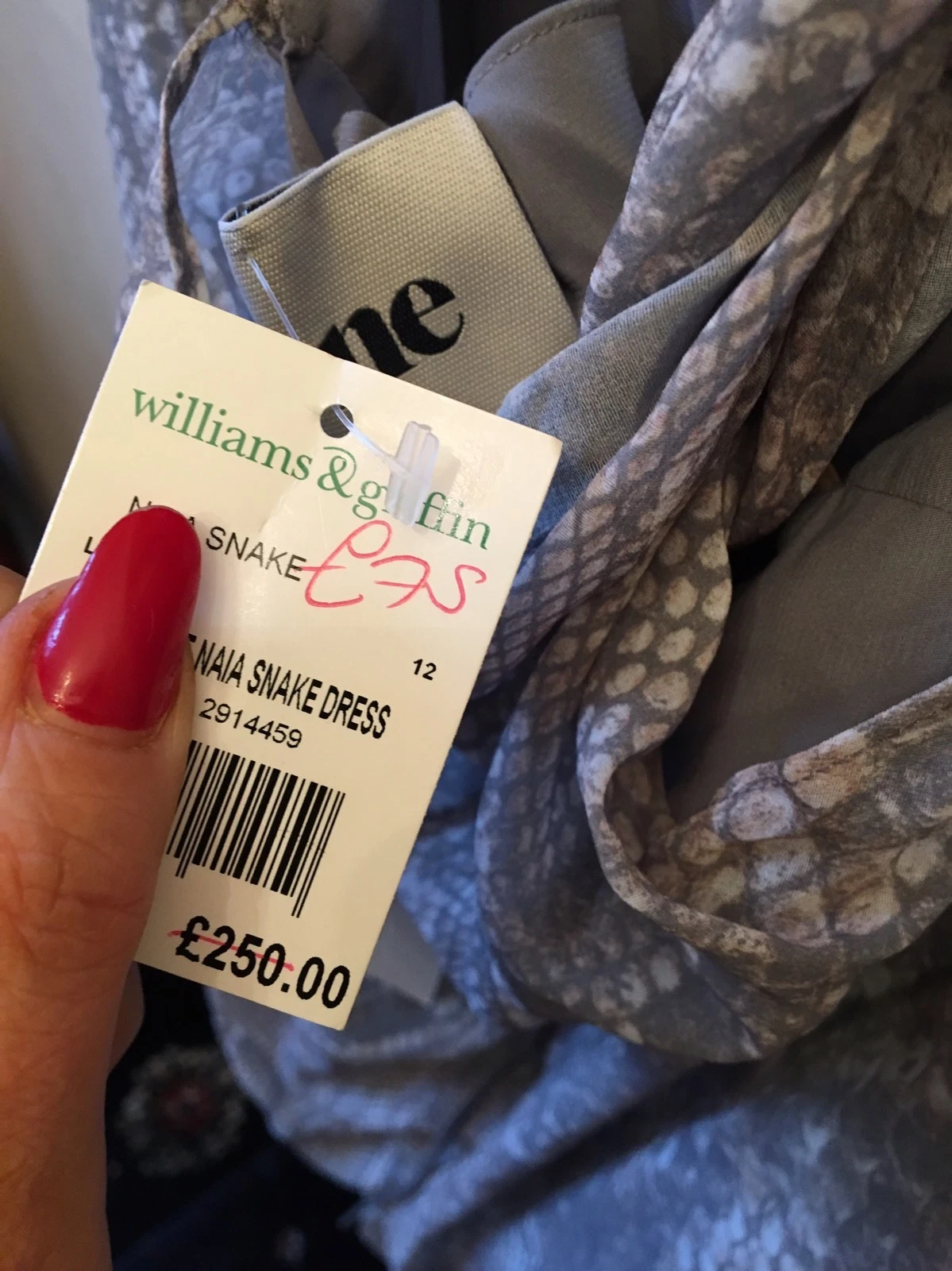 ACNE STUDIOS Nuovo top abito acne Naia stampa serpente setoso ritorto schiena giorno notte festa 40 UK 12