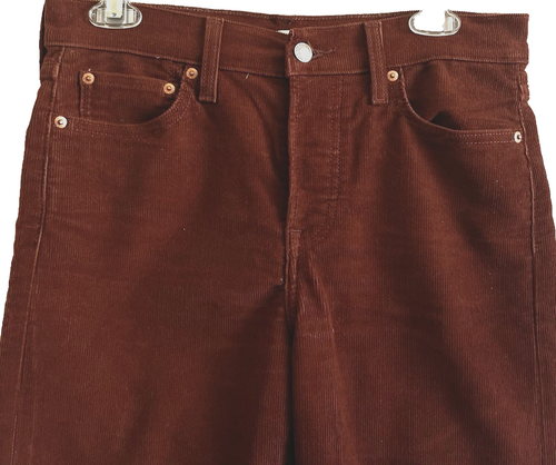 Levi's Jeans Women's 28 x29 Corduroy Rust Wedgie Straight Button Fly Premium - Picture 4 of 7