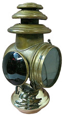 Early Ej Brass 3-tier Patent Pending Tail Lamp Light