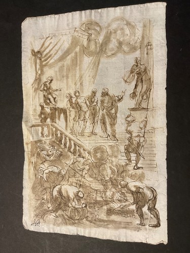 Old Master Drawing 16thC Italian Studio of Alessandro Allori Pen And Ink