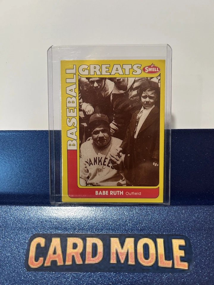 1990 Swell Baseball Greats Babe Ruth #124 New York Yankees HOF Baseball Card - Image 3 of 3