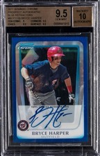2011 Bowman Chrome BRYCE HARPER Blue Refractor Auto /150 Rookie Card BGS 9.5 10. rookie card picture